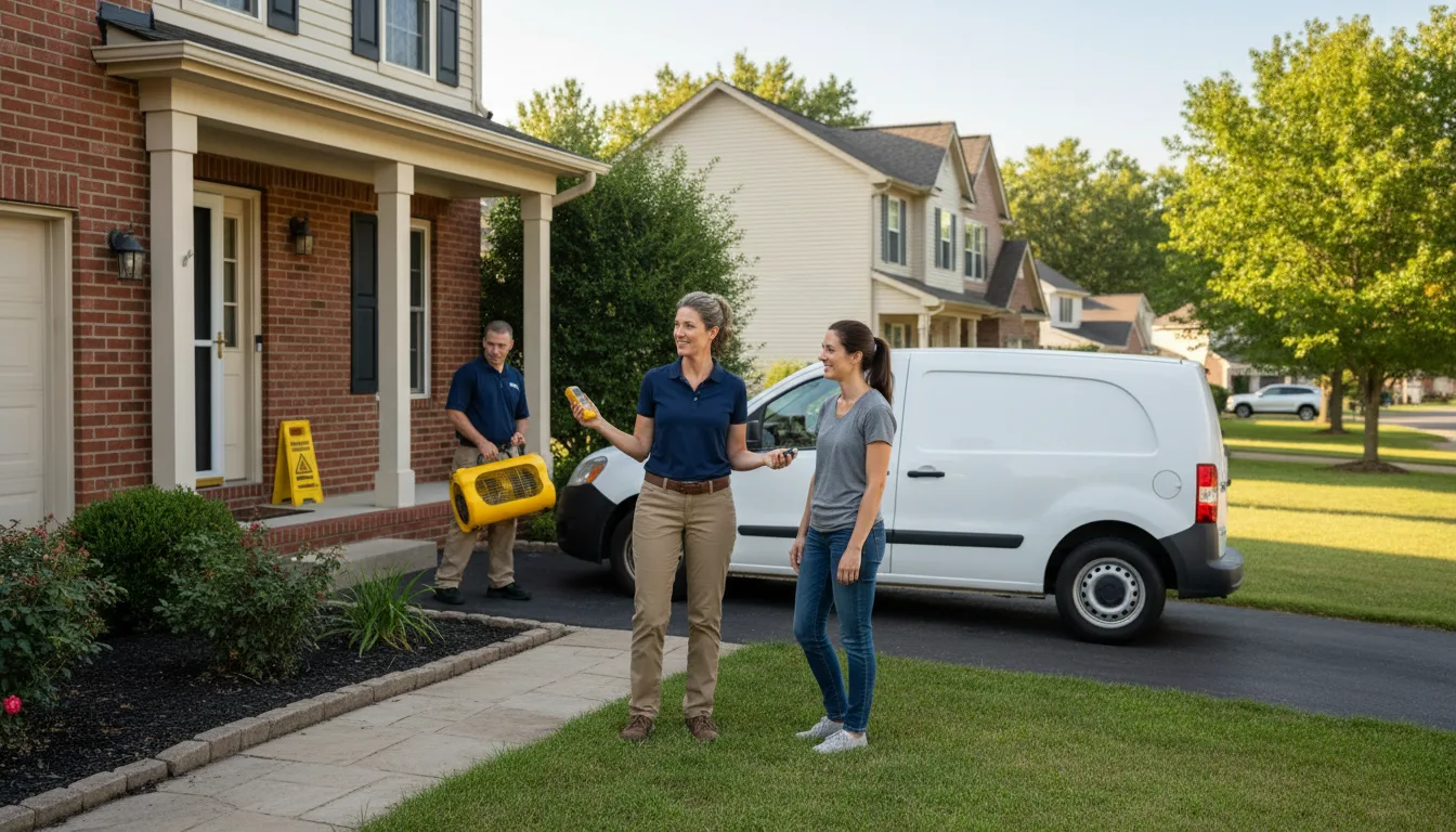 Residential water damage restoration in Chatsworth, IL